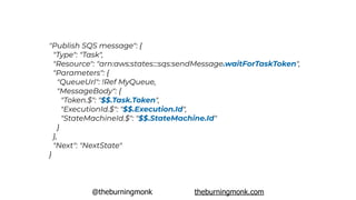 @theburningmonk theburningmonk.com
HTTP POST
?
sendTaskSuccess
 