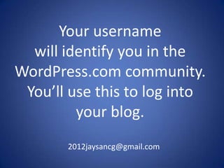 How to sign up for a Blog at WordPress.com