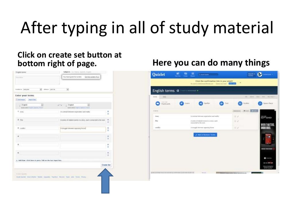 How to sign up for a quizlet account