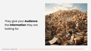 @martinhayman #BrightonSEO
They give your Audience
the information they are
looking for.
 