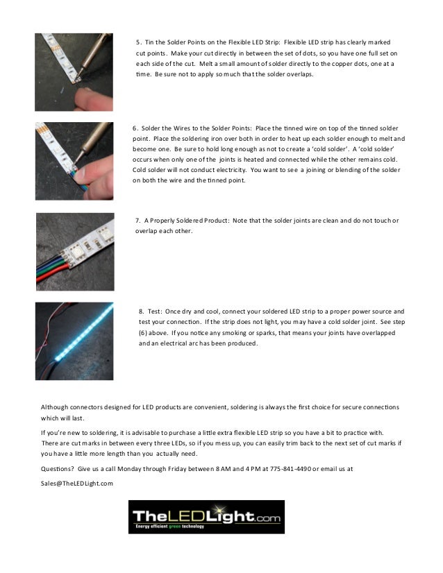 How to solder wires to flexible led strips