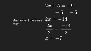 And solve it the same
way…
 