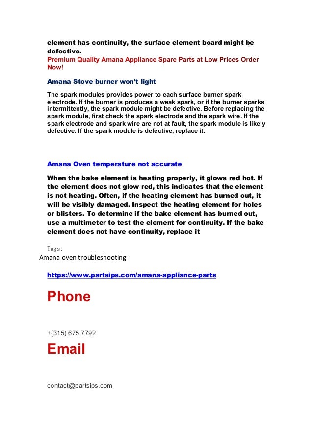 HOw to solve amana oven trouble shooting.pdf