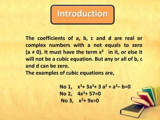 Solving cubic equations with the help of factor theorem | PPTX