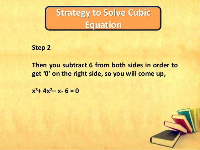 solving cubic equations with the help of factor theorem how to factor a cubic