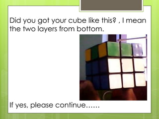 rubik’s cube 3 x 3 solution | PPTX