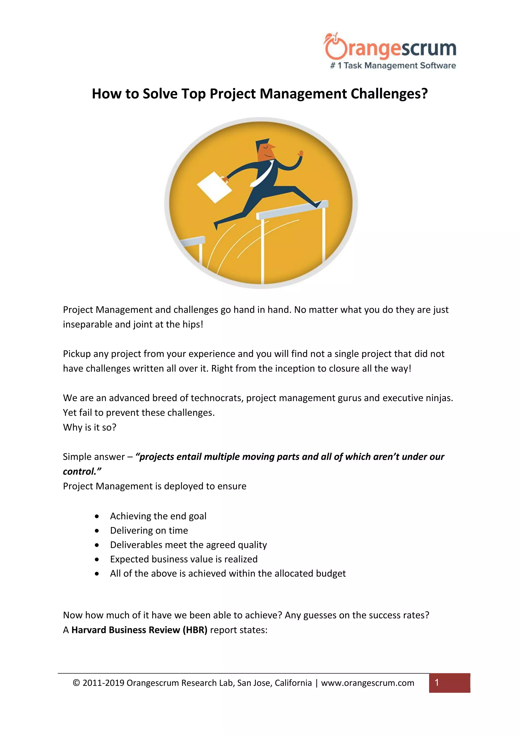 How to Solve Top Project Management Challenges | PDF