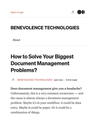 How to solve your biggest document management problems