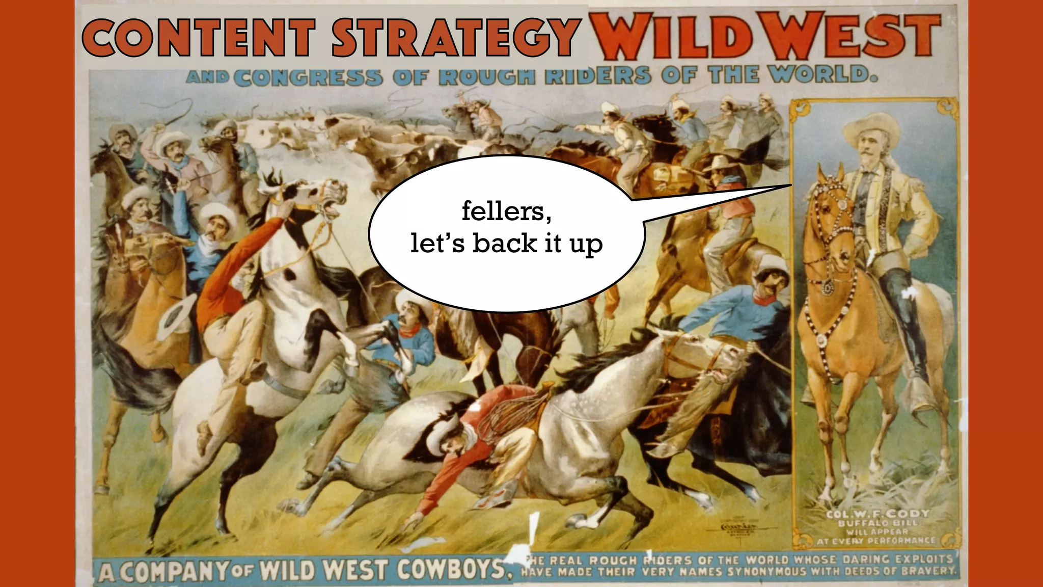 CONTENT STRATEGY
fellers,
let’s back it up
 