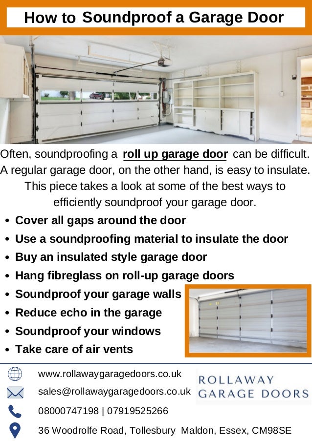 How To Soundproof Your Garage Door