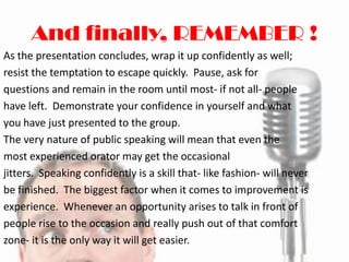 How to speak confidently in front of public | PPTX
