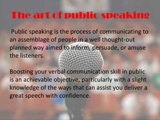 How to speak confidently in front of public | PPTX