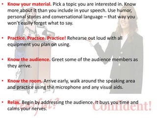 How to speak confidently in front of public | PPTX