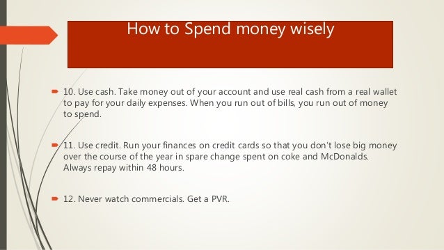 essay how to spend money wisely