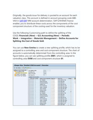 How to split cost of goods sold | DOCX