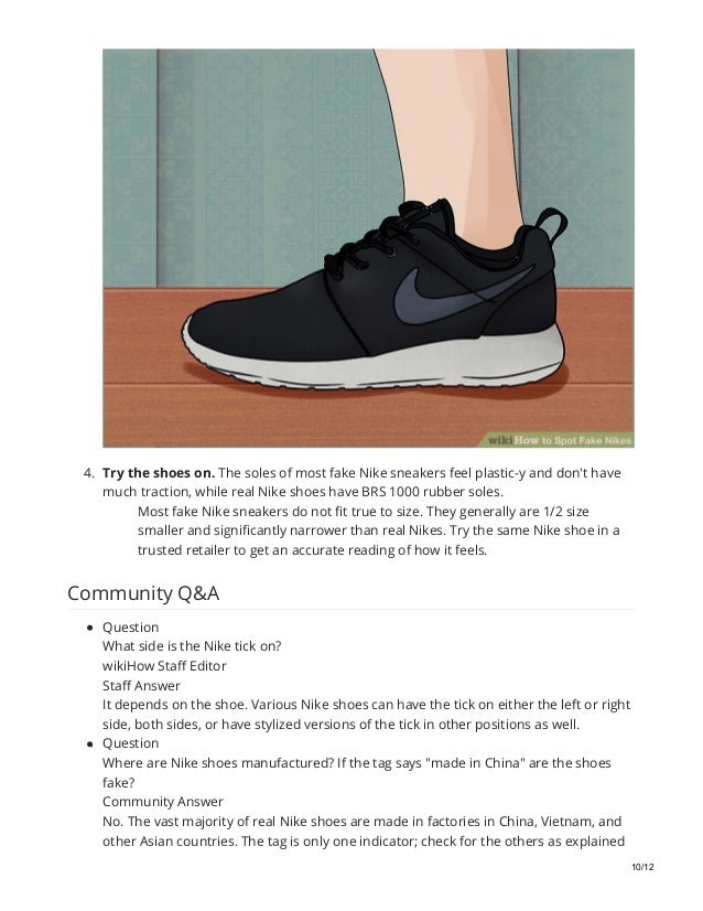 how to find out original nike shoes