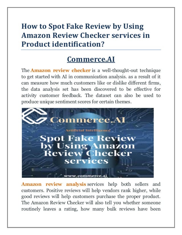 How to spot fake review by using amazon review checker services in