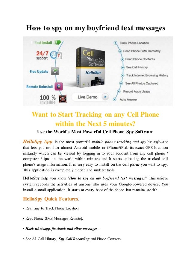 How To Spy On My Boyfriend Text Messages