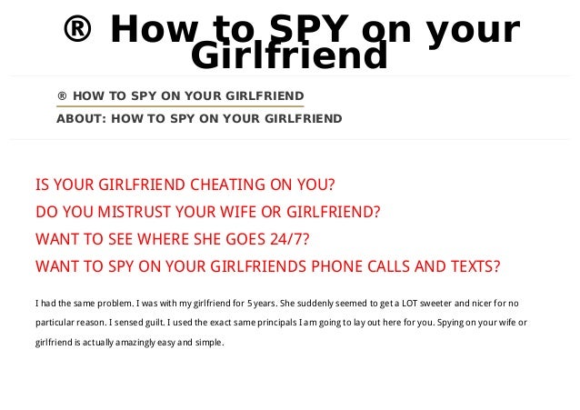 How To Spy On Your Girlfriendx