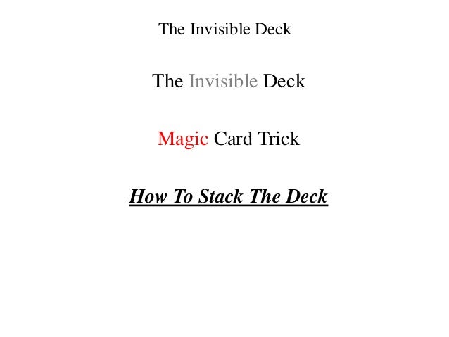 Deck invisible No Fumble