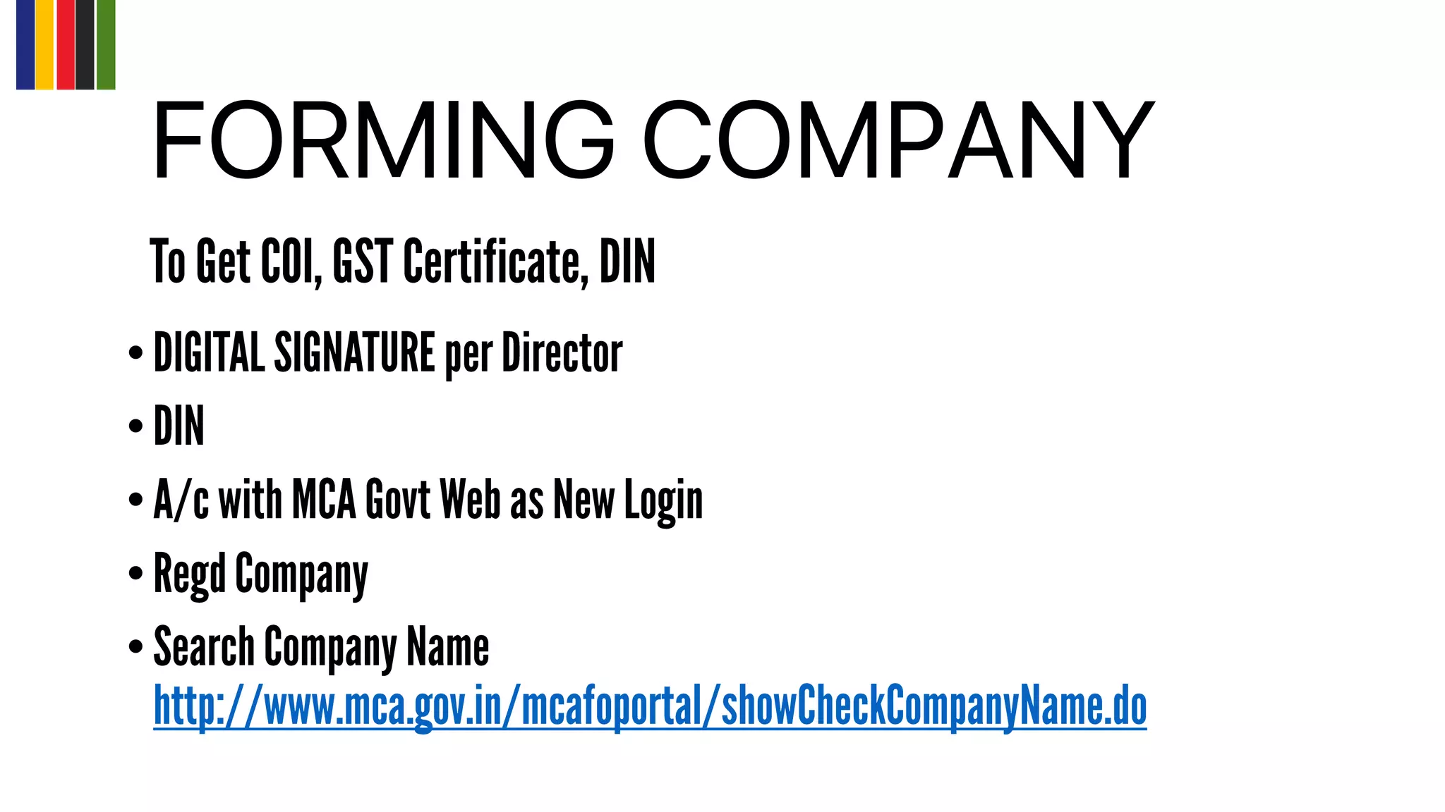 FORMING COMPANY
•
•
•
•
•