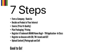 How to start E Commerce Business - 7 Steps | PDF