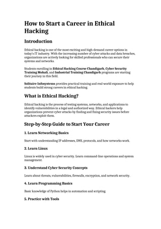 Comprehensive Guide to Launching a Career in Ethical Hacking and ...