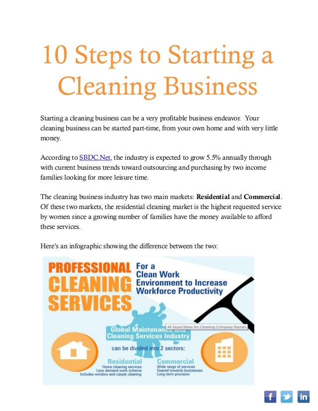 How to start a private cleaning business