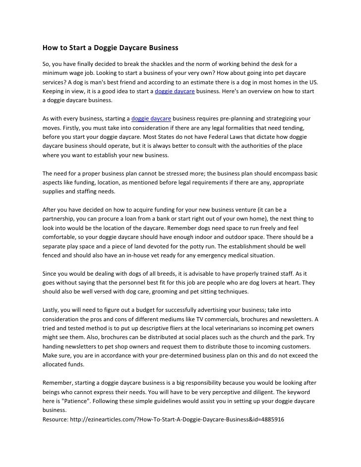 starting a dog daycare