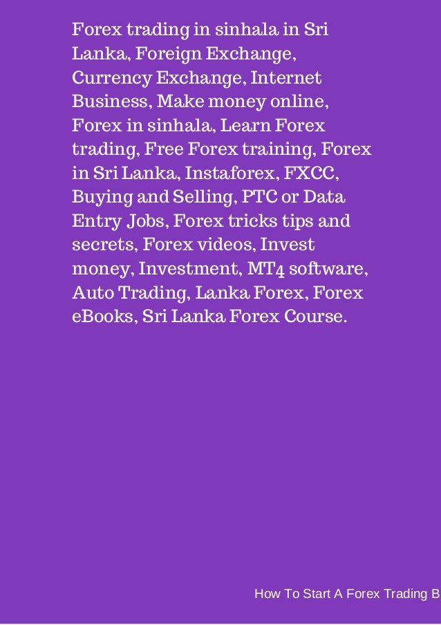 How To Start A Forex Trading Business - 