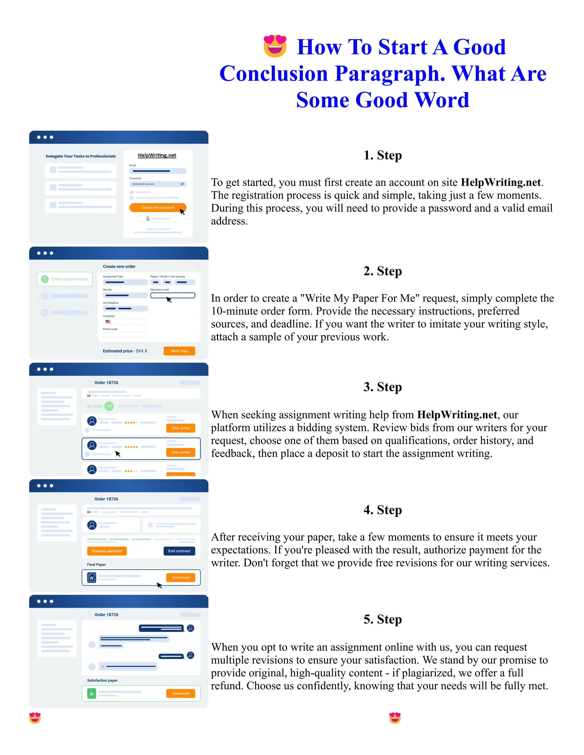 How To Start A Good Conclusion Paragraph. What Are Some Good Word | PDF