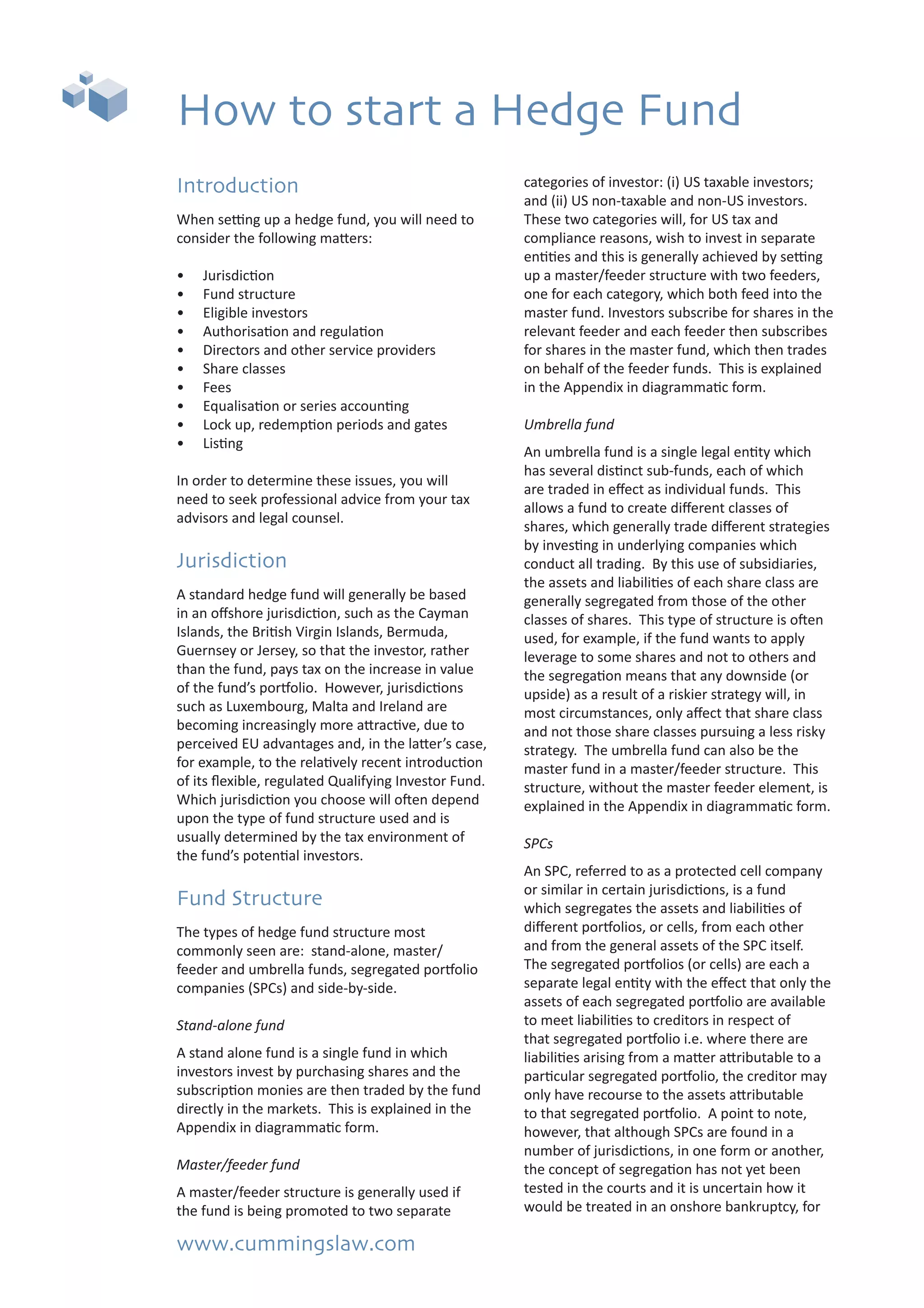 How to start a hedge fund cummings final | PDF