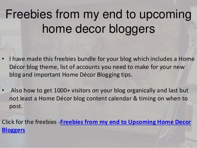 How to start a home decor blog by tips2blog.com
