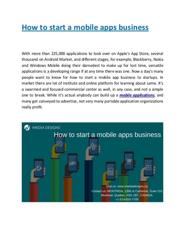 How to start a mobile apps business