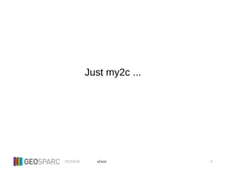 07/12/16 5uGent
Just my2c ...
 