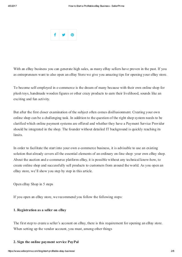 How To Start A Profitable E Bay Business Using Sellerprime