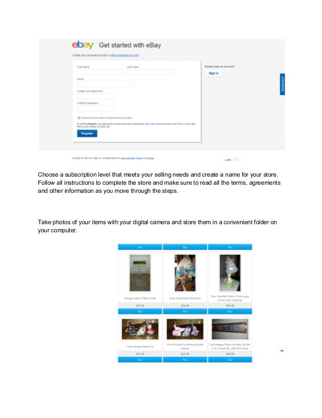 How to start a store on eBay