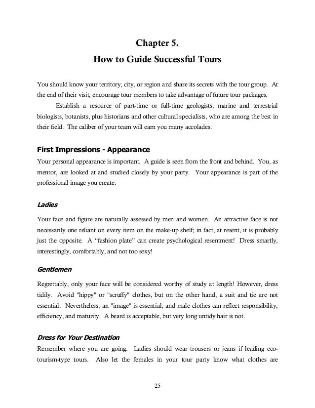 Tour guiding thesis picture