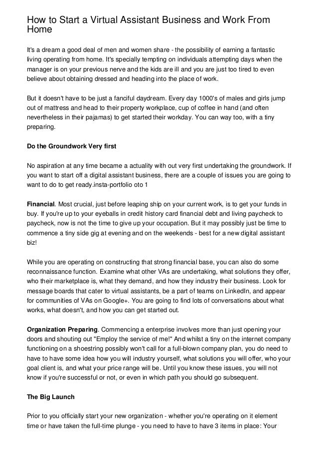 How to Start a Virtual Assistant Business and Work From Home