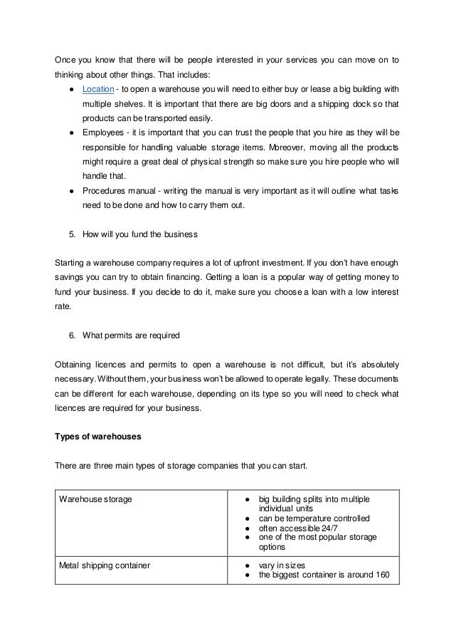 How to Start a Warehouse Storage Company