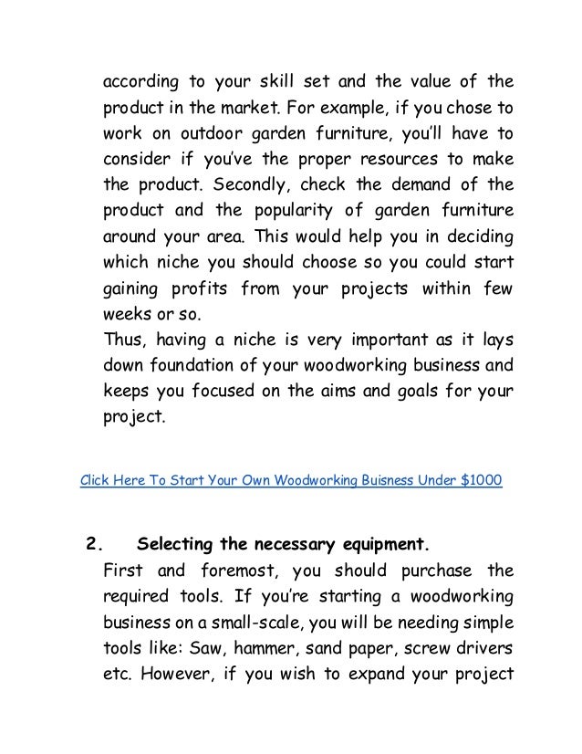 How To Start a Woodworking Business Under $1000 How To Start a Woodworking Business Under $1000