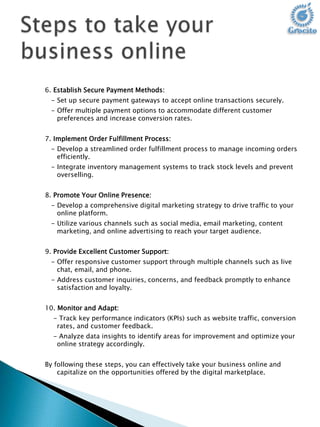 How to Start business online in India | A Step-by-Step Guide | PPTX