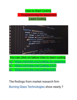 How to start coding | PDF