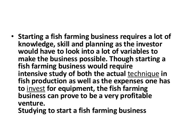 How do you start fish farming?
