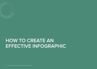 4 | HOW TO GENERATE LEADS FROM INFOGRAPHICS
HOW TO CREATE AN
EFFECTIVE INFOGRAPHIC
 