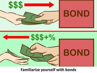 Familiarize yourself with bonds
 
