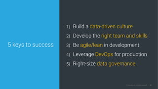 42© Cloudera, Inc. All rights reserved.
5 keys to success
1) Build a data-driven culture
2) Develop the right team and ski...