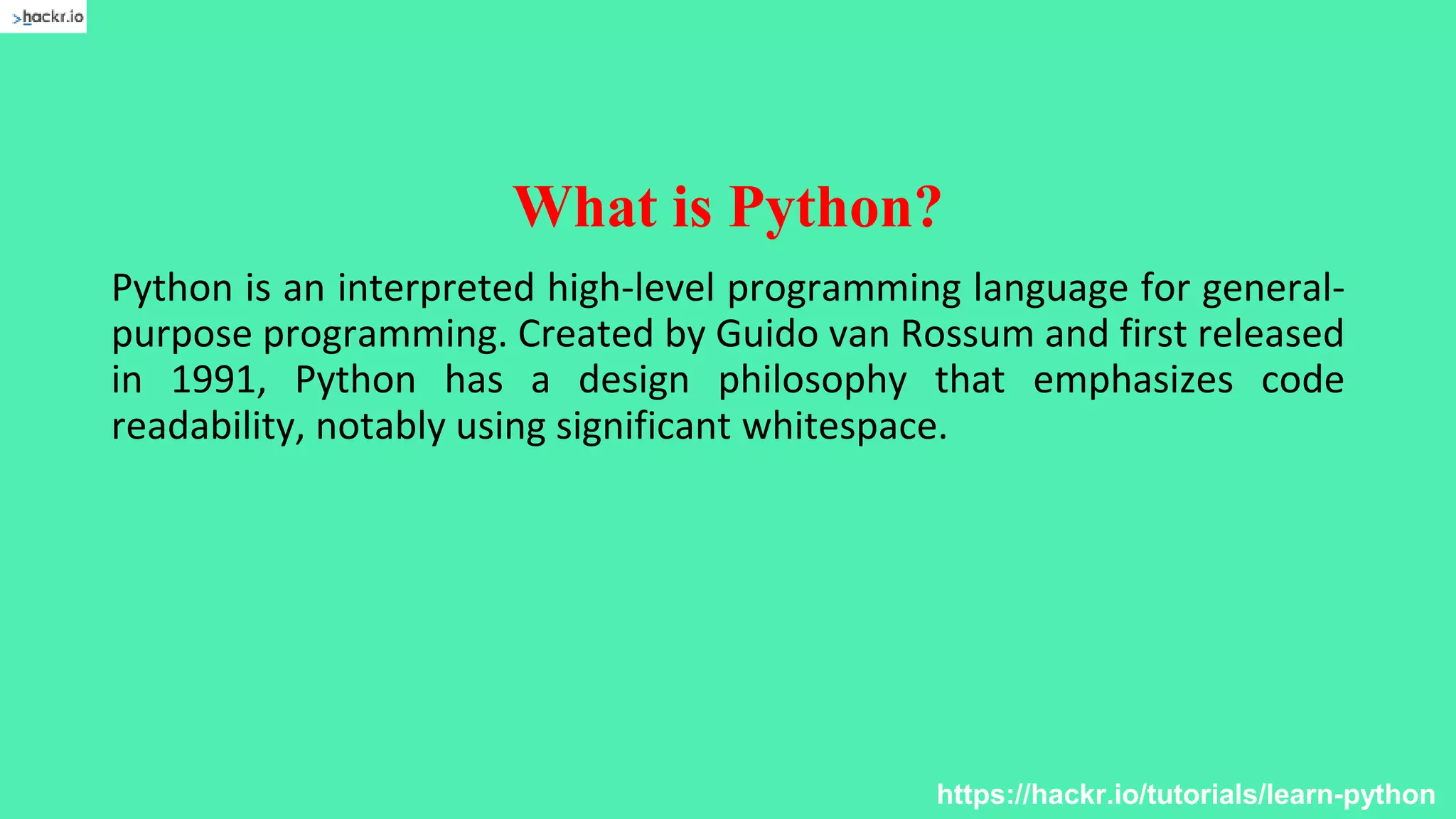 How to start learn python? | PPT | Free Download