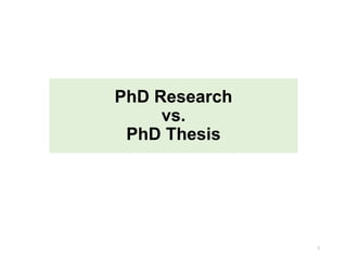 Effective PhD research Progress | PPTX