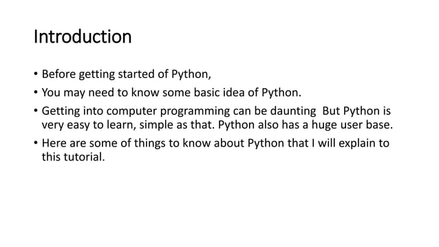 How to start Python? - lesson 1 | PPT
